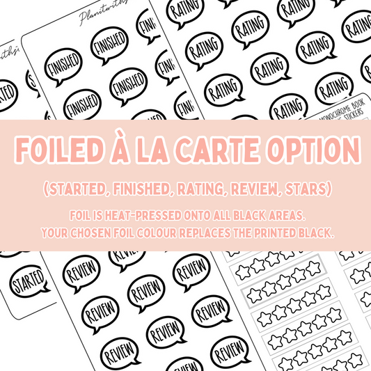 Book Journal Starter Stickers - Foiled - À La Carte (Part 1)