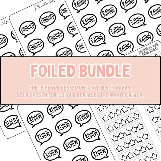 Book Journal Starter Sticker Pack - Foiled (Bundle)