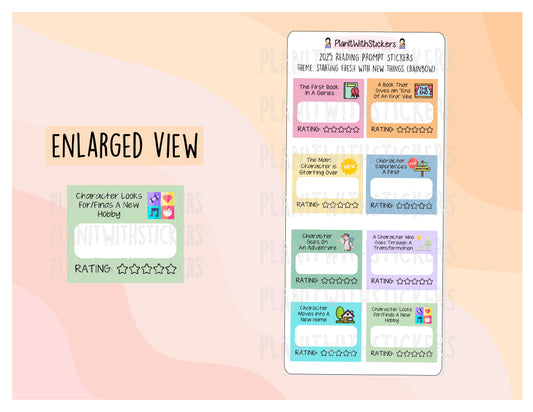 2025 - Starting Fresh With New Things, Mini Prompts Reading Adventures / Reading Challenge [2 Colour Options]