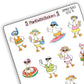 Summer Beach Silly Goose V1 Sticker Sheet
