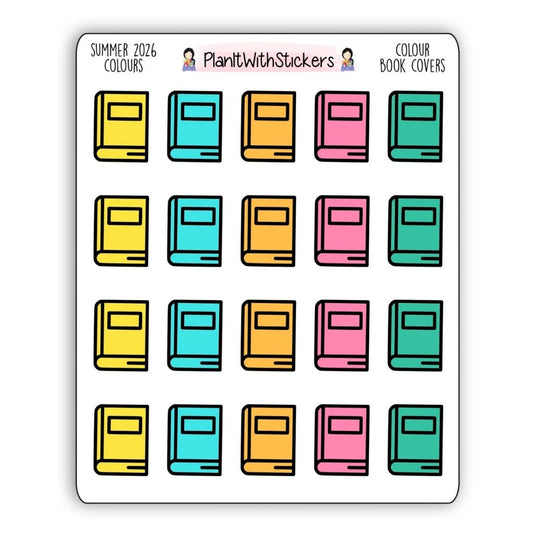 Book Cover Icon Stickers – Summer 2026 Collection