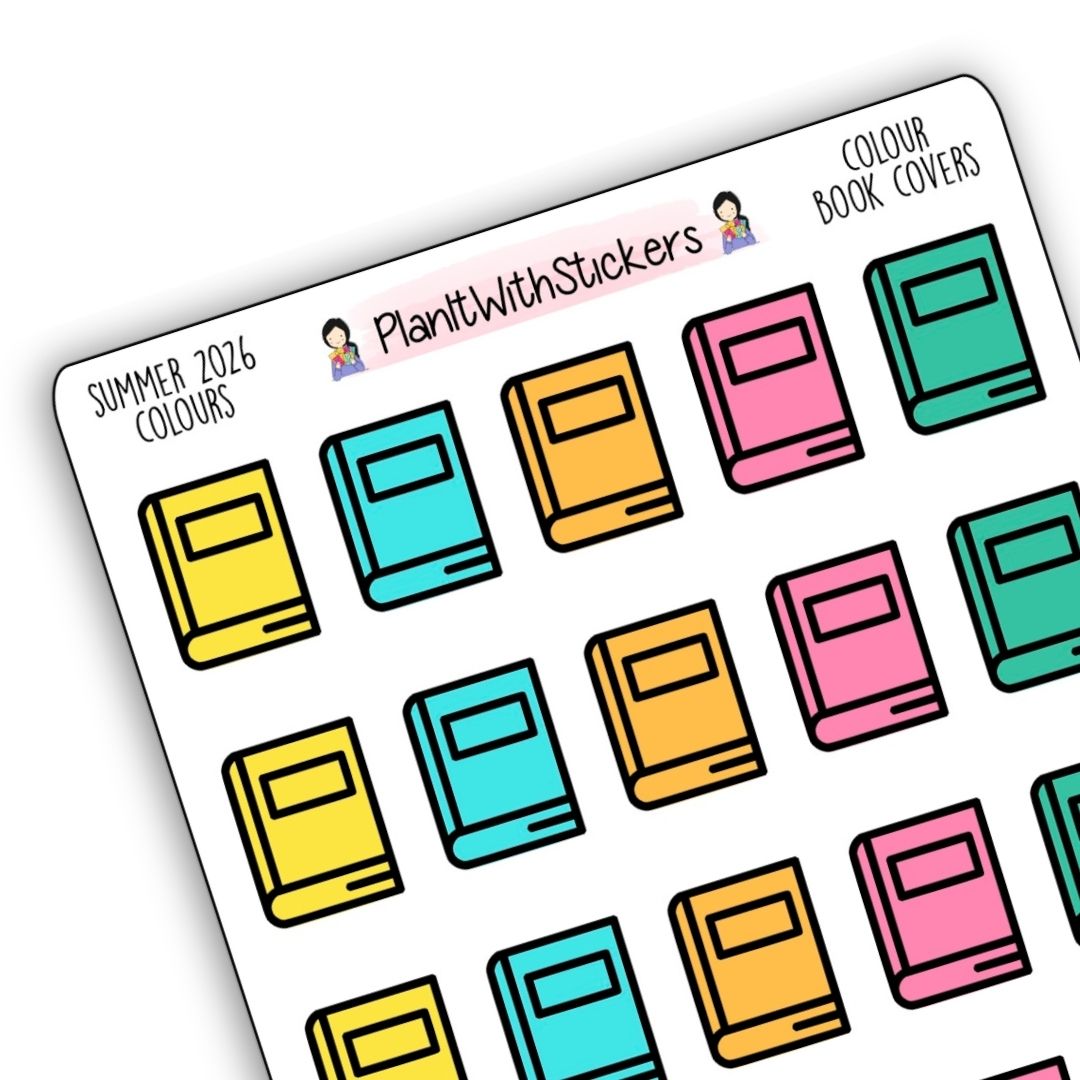 Book Cover Icon Stickers – Summer 2026 Collection