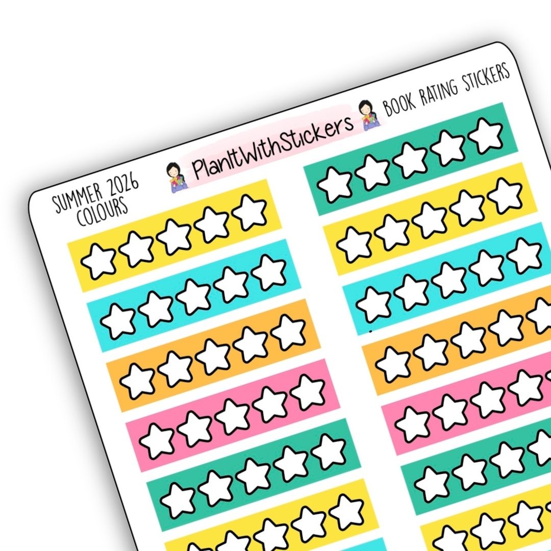 Star Rating Stickers – Summer 2025 Collection