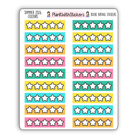 Star Rating Stickers – Summer 2025 Collection