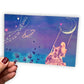 Purple Swing In Night Art Print / Postcard