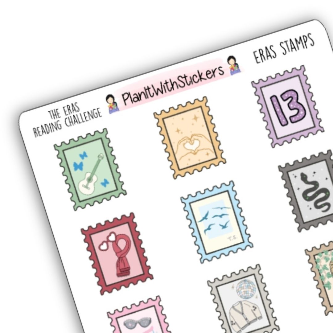 Novel Stamps for The Eras Reading Challenge - All 11 Eras