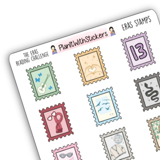 Novel Stamps for The Eras Reading Challenge - All 11 Eras