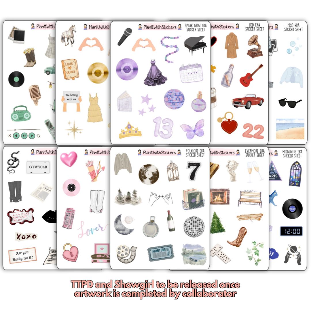 BUNDLE -  The Eras Reading Challenge Book Prompt Stickers