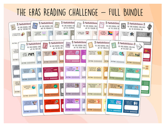 BUNDLE -  The Eras Reading Challenge, Book Prompts for Musician/Singer Reading Challenge