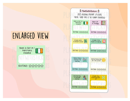 2025 - Third Time Is The Charm, Mini Prompts Reading Adventures / Reading Challenge [2 Colour Options]