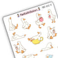 Tired Geese Silly Goose V1 Sticker Sheet