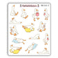 Tired Geese Silly Goose V1 Sticker Sheet
