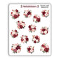 Valentine Floral Arrangements Sticker Sheet