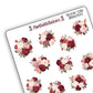 Valentine Floral Arrangements Sticker Sheet