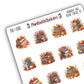 Vibrant Fall Book Stack Bookish Stickers V1 – Fall 2025 Collection