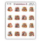 Vibrant Fall Book Stack Bookish Stickers V2 – Fall 2025 Collection