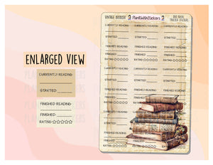 Vintage Library - Duo Book Reading Tracker Stickers