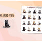 Watercolour Kitty Book Deco Stickers