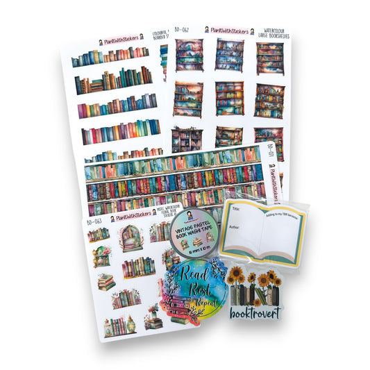 Bookish Watercolour Essentials Sticker Bundle