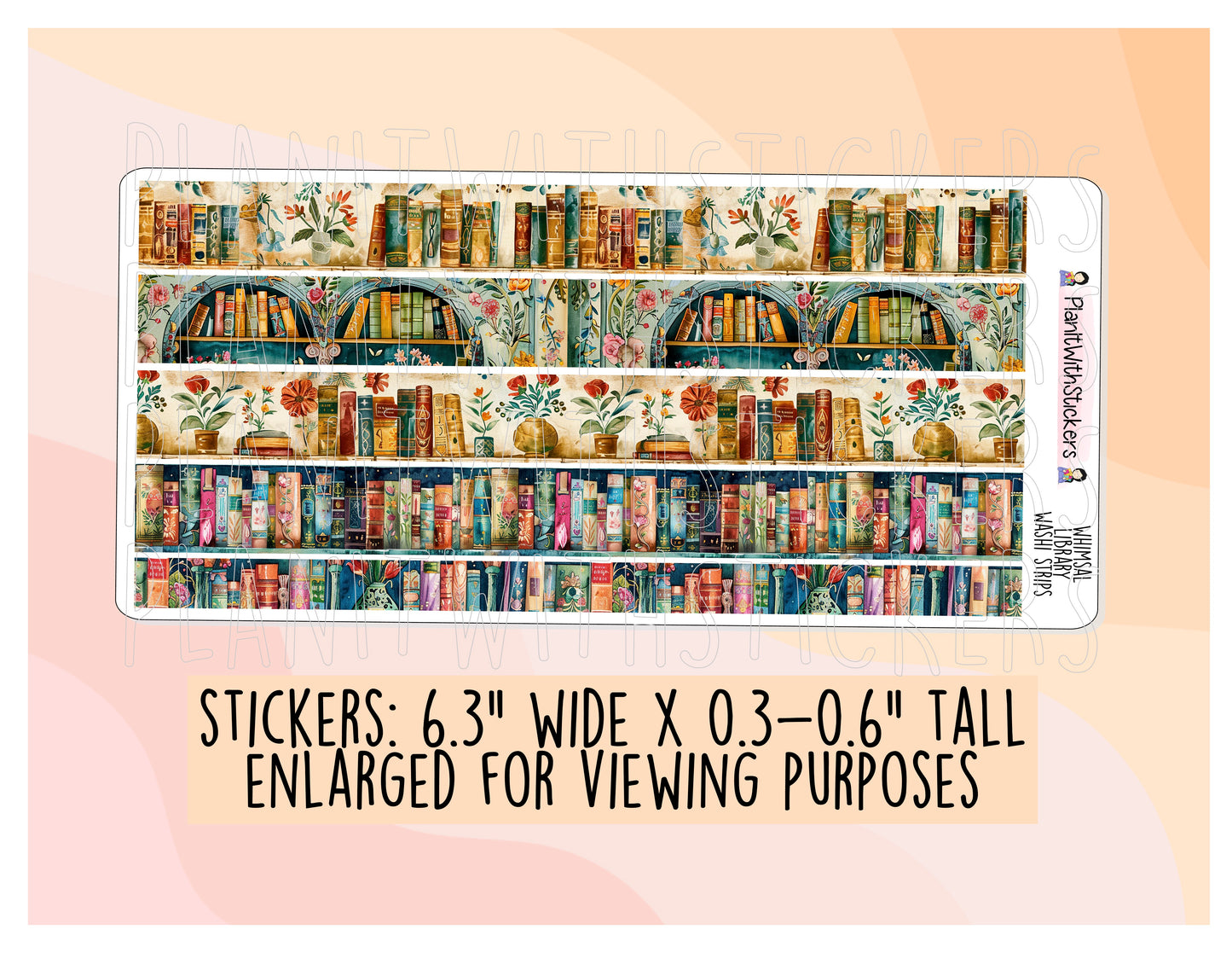 Whimsical Library Washi Strips - Long Strips