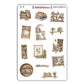 Wooden Bookshelves Book Journal Deco Stickers