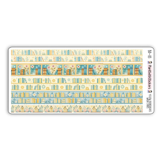 Yellow Bookshelves Long Washi Strips
