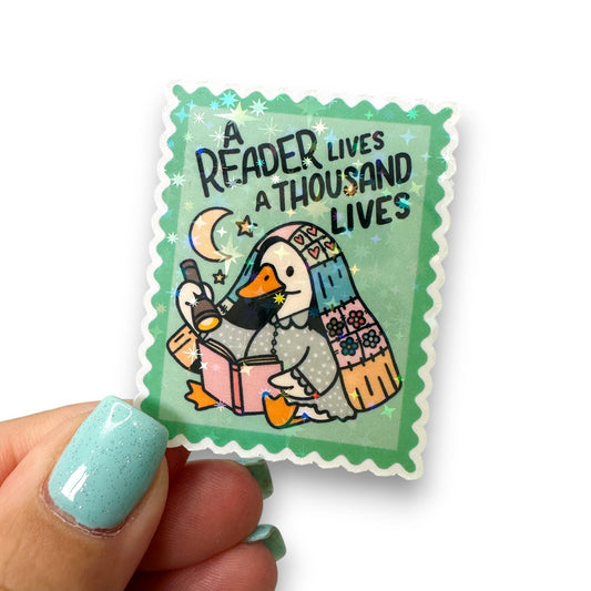 A Reader Lives A Thousand Lives Silly Goose Diecut