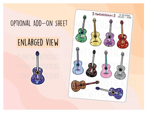 an image of a sticker of guitars
