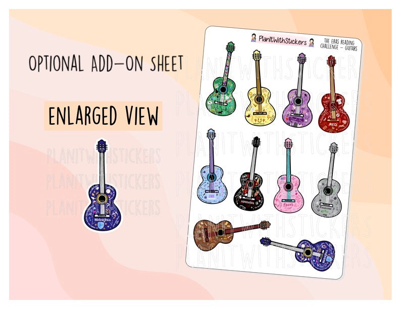 an image of a sticker of guitars