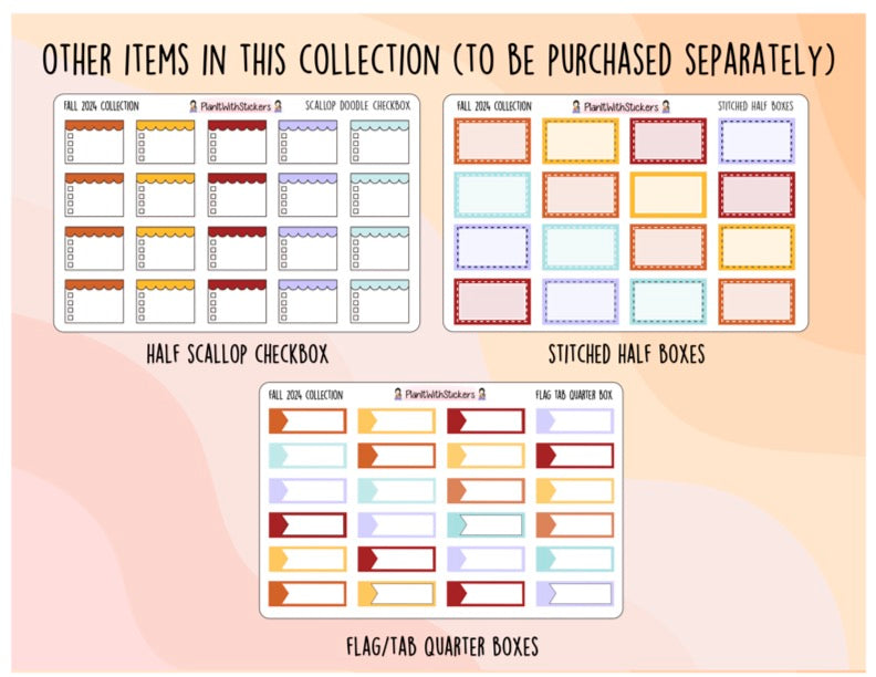 a set of planner stickers with the text, other items in this collection to