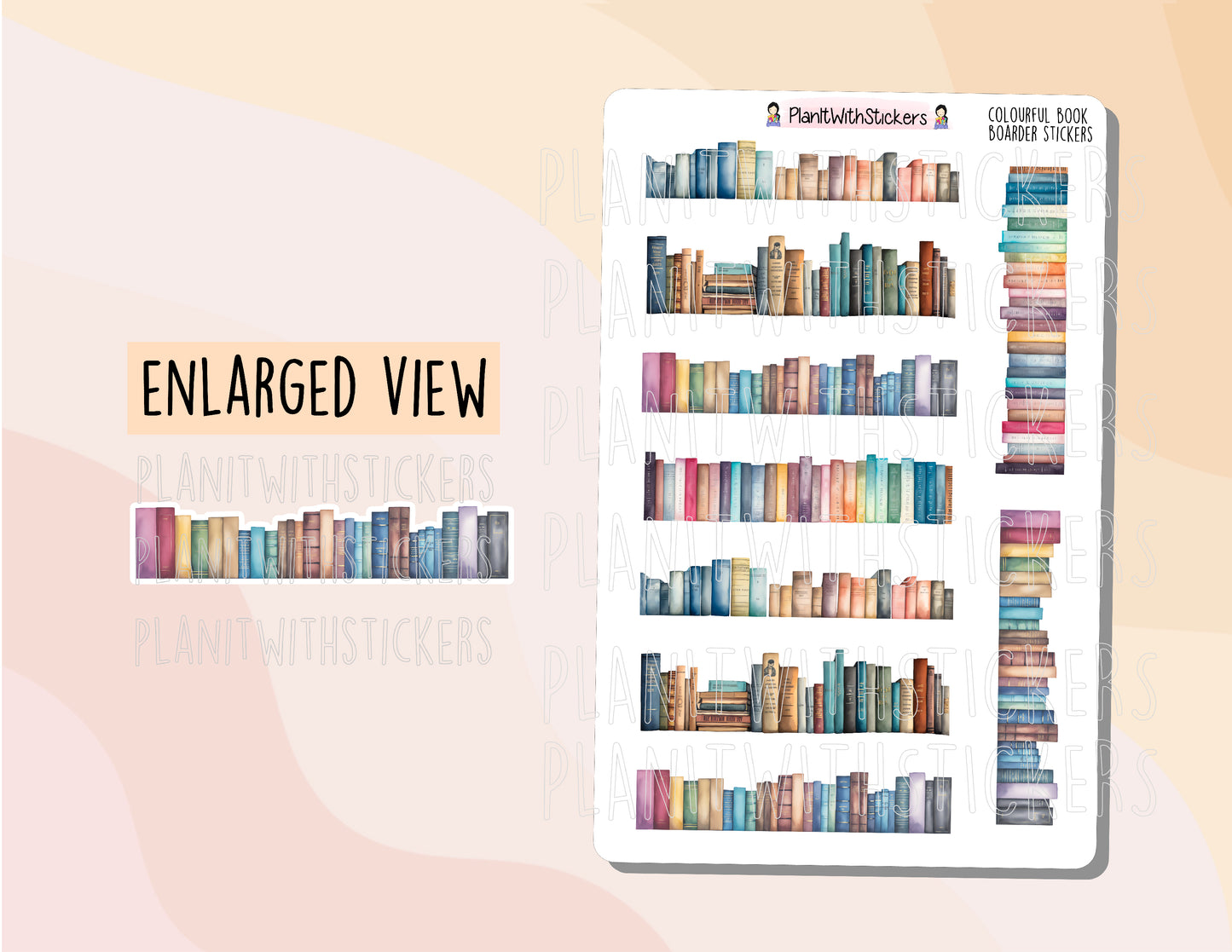 Colourful Book Border Stickers