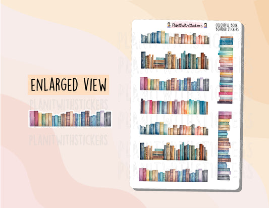 Colourful Book Border Stickers