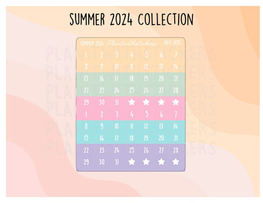 Date Dots - Summer 2024 Colours