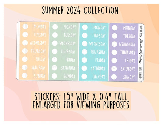 Date Headers - Summer 2024 Colours