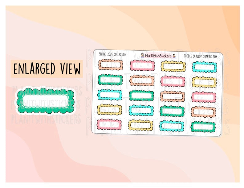 Doodle Scallop Quarter Box - Spring 2024 Colours