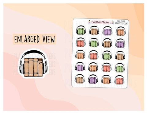 Audiobook Reading Book Stickers - Fall Colour Edition