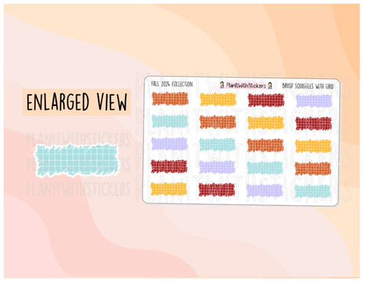 Brush Squiggles with Grid - Fall 2024 Colours