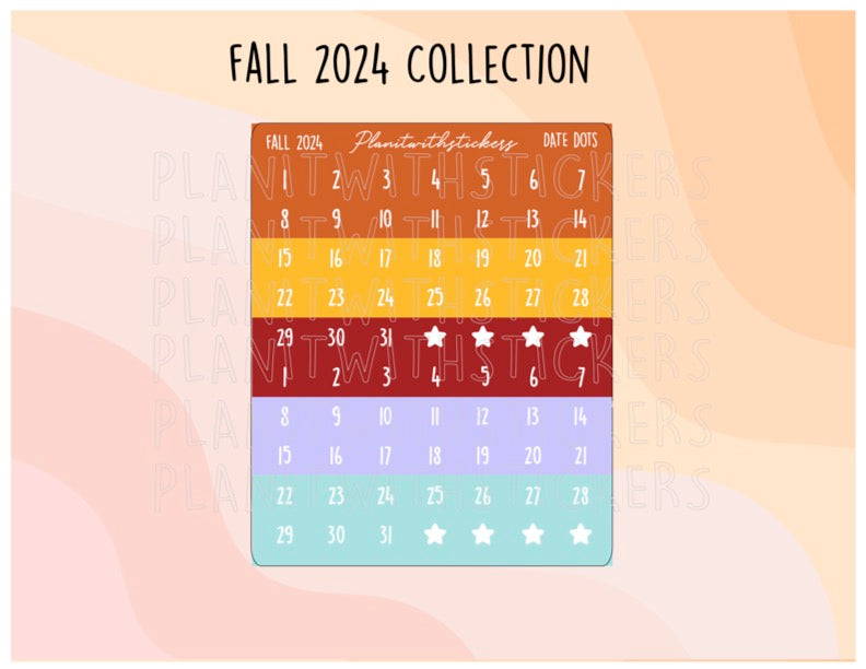 Date Dots - Fall 2024 Colours