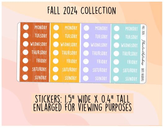 Date Headers - Fall 2024 Colours