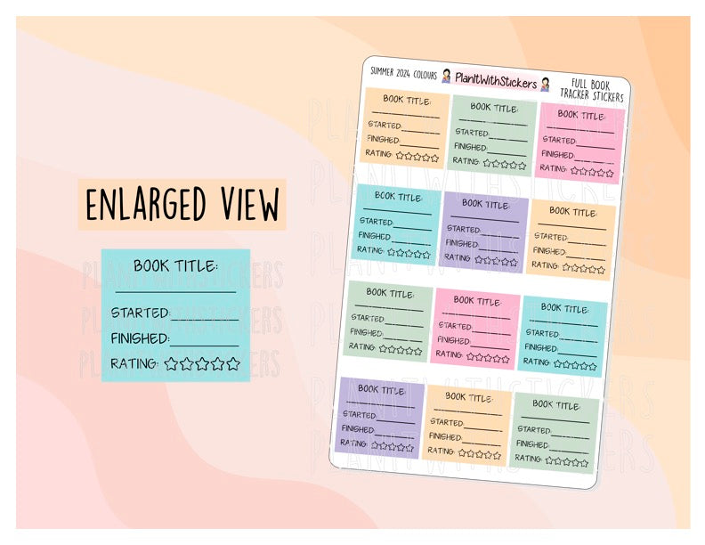 Full Book Reading Tracker - Summer Bookish Collection