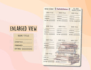 Vintage Library - Full Book Tracker Stickers