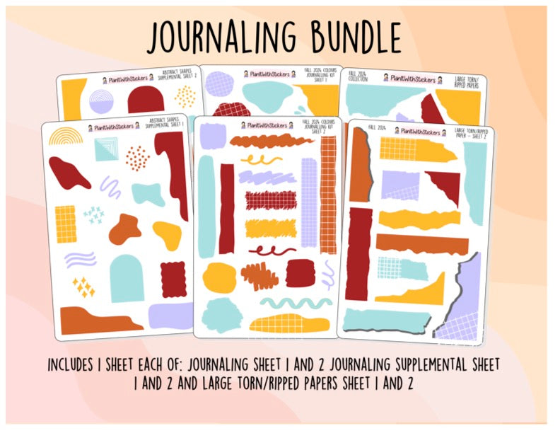 The Journaling Bundle - Fall 2024 Colour Palette - 6 sheets