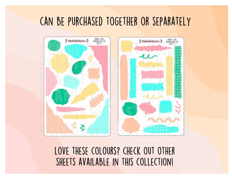 The Journaling Bundle - Spring 2024 Colour Palette - 6 sheets