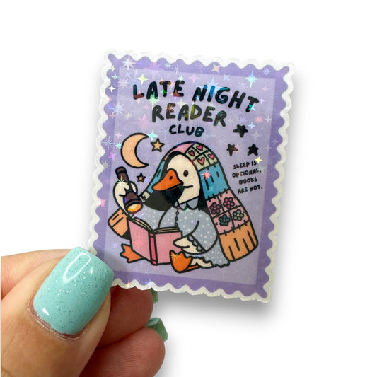 Late Night Reader Club Silly Goose Diecut
