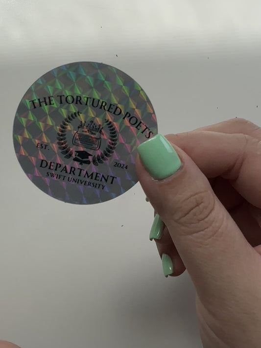 The Tortured Department Era Ta*lor Sw*ft Reading Bookish Vinyl Diecut Sticker