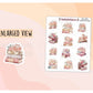 Rose Watercolour Floral Book Icon Stickers