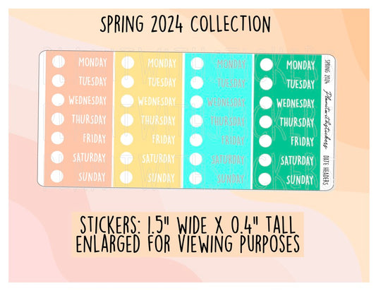 Date Headers - Spring 2024 Colours