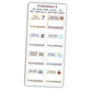 Full view of summer-themed mini reading challenge sticker sheet with 8 book prompts, shown in neutral colour options.