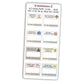 Full view of summer-themed mini reading challenge sticker sheet with 8 book prompts, shown in neutral colour options.