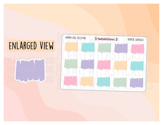 Large Verticle Squiggle - Summer 2024 Colours